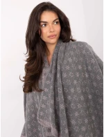 Pončo AT PN 7661.89 sivo-ružové