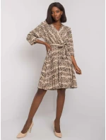 Šaty DHJ SK 11092A 1.91P čierna a béžová