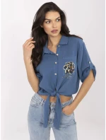 DHJ košeľa KS 8595 1.66 tmavomodrá