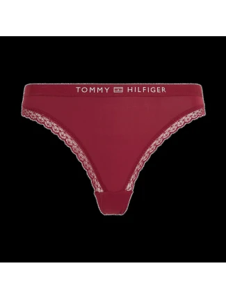 Dámske čipkované nohavičky s tonálnym logom UW0UW04183-XJS - Tommy Hilfiger