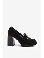 Kožené lodičky 2706 čierne - Laura Messi