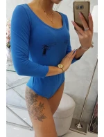 Body s potlačou pištole nevädzovej modrej farby
