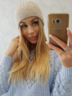 Tenká čiapka Grace K211 svetlo béžová