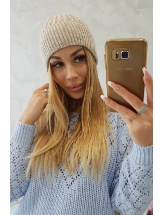 Tenká čiapka Grace K211 svetlo béžová