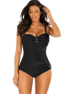 Dámske jednodielne plavky S8030DR-19s Portofino 1 čierna - Self