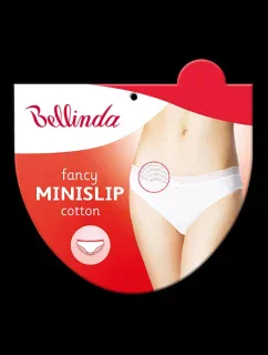 Dámske nohavičky s čipkou FANCY COTTON Minislip - Bellinda - biela