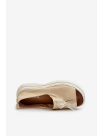 Zazoo 2939 Dámske kožené sandále s mašľou Light Beige Zazoo 2939 Dámske kožené sandále s mašľou Light Beige