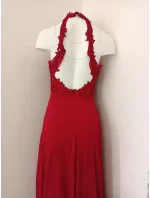 Dámske plesové šaty dlhé bordové - EVA a LOLA