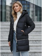Dámska zimná dlhá bunda tmavomodrá FashionStreet TY5467