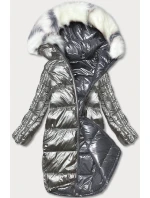 Obojstranná metalická grafitovo sivá zimná bunda (p21-7901-27+61) Obojstranná metalická grafitovo sivá zimná bunda (p21-7901-27+61)