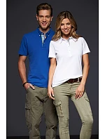 Daiber JN 969 Dámske piqué polo „Plain“ 02.0969 čierna/čierna/biela Daiber JN 969 Dámske piqué polo „Plain“ 02.0969 čierna/čierna/biela