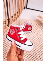 Dziecięce Wysokie Trampki Z Suwakiem BIG STAR HH374190 Czerwone