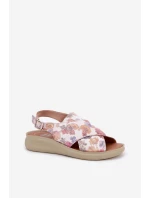 Sandały Damskie Z Eko Skóry W Kwiaty Multikolor Tosmelia