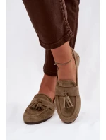 Dámské mokasíny ploché s třásněmi Zelené Marilisse
