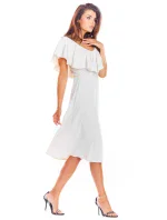 Dámske spoločenské šaty A304 béžové - Awama