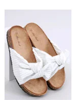 Dámske ponožky AE126Biele s hnedou - Inello