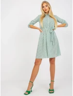 Šaty LK SK 508938.28X biela a zelená