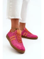 Zazoo N1068 Zamszowe Niskie Sneakersy Damskie Fuksja Zazoo N1068 Zamszowe Niskie Sneakersy Damskie Fuksja