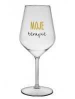 MOJE TERAPIE - čirá nerozbitná sklenice na víno 470 ml