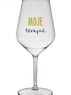 MOJE TERAPIE - čirá nerozbitná sklenice na víno 470 ml