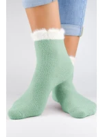 FROTÉ PONOŽKY S NADÝCHANÝM LEMOM PISTÁCIOVÉ SF002
