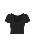 Dámsky top ZERO Feel 2.0 Crop Top - BLACK - black 0004 - SLOGGI
