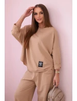 Bavlnená mikina nohavice set Ľahká ťava Bavlnená mikina nohavice set Ľahká ťava