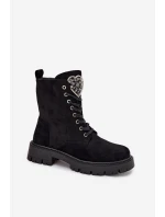 Pracovné topánky so šperkami Príslušenstvo Zateplené Eco Suede Black Miryssa Pracovné topánky so šperkami Príslušenstvo Zateplené Eco Suede Black Miryssa