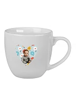 Personalizovaný keramický hrnček s objemom 400 ml s výrezom pre fotografiu na podklade Personalizovaný keramický hrnček s objemom 400 ml s výrezom pre fotografiu na podklade