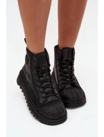 Wysokie Trampki Damskie Ocieplane Big Star OO274A355 Czarne