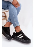 Dámské tenisky na platformě Černé Galleria