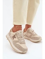 Dámske kožené semišové tenisky na platforme Kobbo 100103 Beige Dámske kožené semišové tenisky na platforme Kobbo 100103 Beige