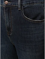 Dámske džínsy Mom Fit s elastickým pásom, tmavomodré, UY3101 Dámske džínsy Mom Fit s elastickým pásom, tmavomodré, UY3101