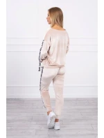 Láska béžový velúr set