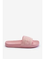 Damskie Modne Klapki Big Star LL274A157 Jasnoróżowe