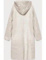 Béžový vlnený prehoz s kapucňou (B3006)