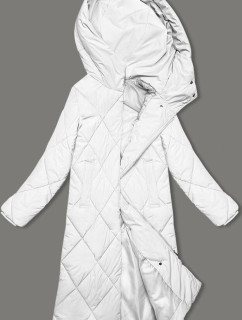Biela dlhá zimná bunda s kapucňou J.Style (5M3173-281)
