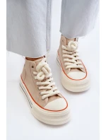 Trampki Damskie Na Platformie Beżowe Aineri Trampki Damskie Na Platformie Beżowe Aineri