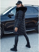 MODLOVA prešívaná dámska zimná bunda s kapucňou čierna FashionStreet TY4570