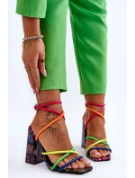 Modne Sandały Na Obcasie Multikolor Josette
