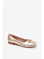 Eleganckie Baleriny Damskie Z Ozdobą Vinceza 62206 Złote