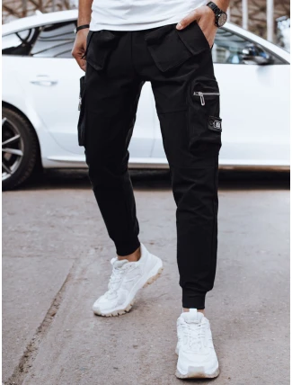 Pánske bojové nohavice čierne FashionStreet UX4299