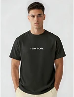 Pánske tričko oversize s nápisom I DON'T CARE čierna FashionStreet NX1044R Pánske tričko oversize s nápisom I DON'T CARE čierna FashionStreet NX1044R