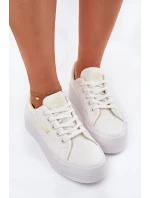 Trampki Damskie Na Platformie Lee Cooper LCW-25-31-3450L Białe