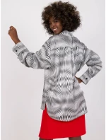 Dámska košeľa-LK-KS-508891-1.55P-biela-čierna Dámska košeľa-LK-KS-508891-1.55P-biela-čierna