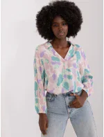 Blúzka D73771Z11162A ružovo-zelená - Sublevel