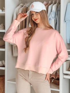 Dámska oversize maslová mikina s NUBISS ružová FashionStreet RY2799