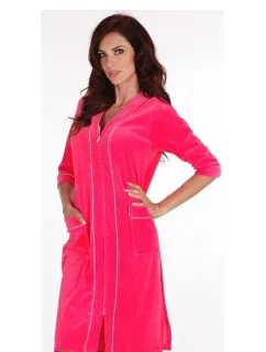 Dámsky župan DE LAFENSE welurem Zip 352