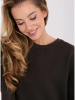 Dámska bavlnená základná mikina Goodlookin Dark Brown (A1047)