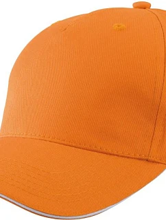 Daiber MB 6526 5-panelová sendvičová čiapka 03.6526 oranžová/biela